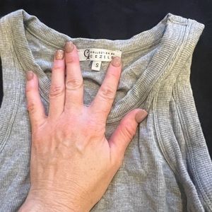 Boutique solid gray tank top. Never worn. Size s